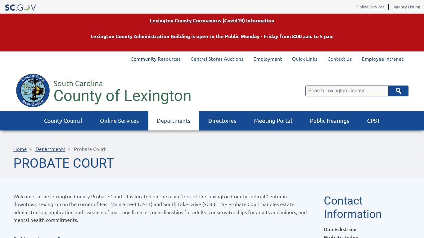 Probate Court | County of Lexington - South Carolina